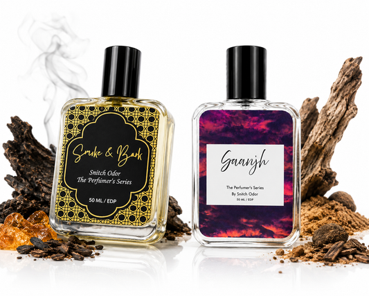 Saanjh & Smoke & Bark Combo | 2 x 50ml Eau de Parfum | Fresh + Smoky Woody Collection | The Perfumer's Series